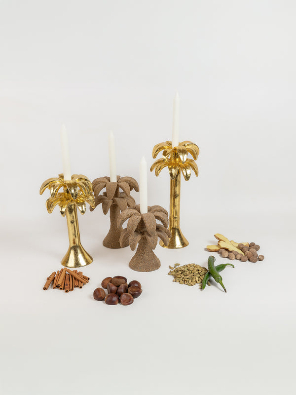 Palm Flame Candle Holder