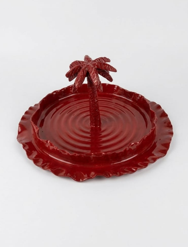 Pottery Palm Platter I