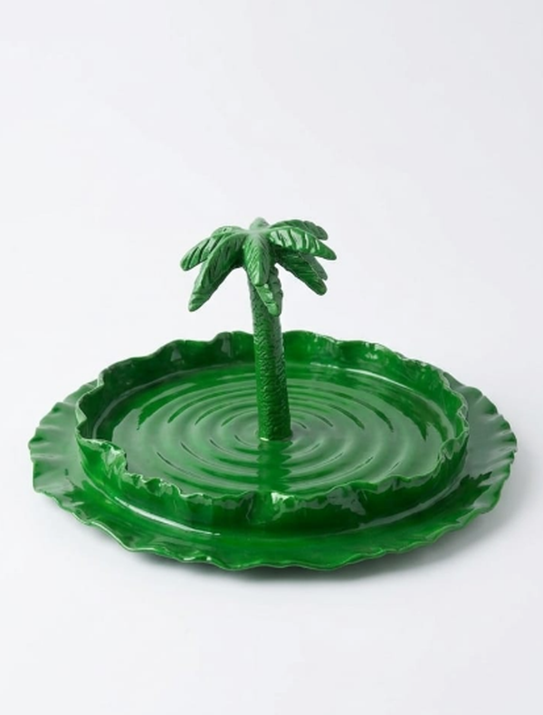 Pottery Palm Platter I