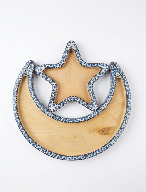 Wood Star & Crescent II