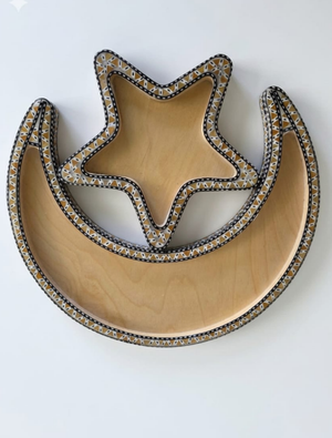 Wood Star & Crescent II