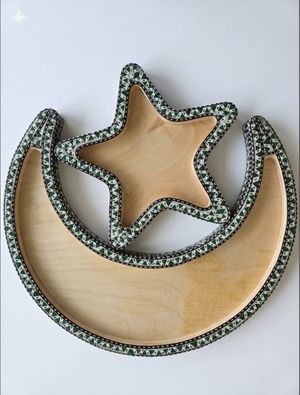 Wood Star & Crescent II