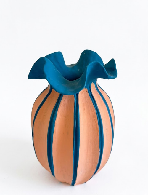 Tulip Striped Vase