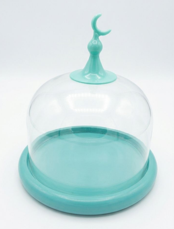 Wood Plate With Glass Cover