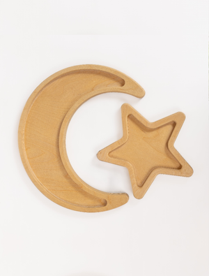 Wood Star & Crescent I