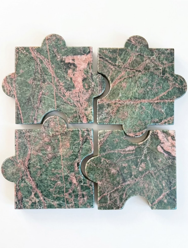 Emerald Puzzle Coaster Set