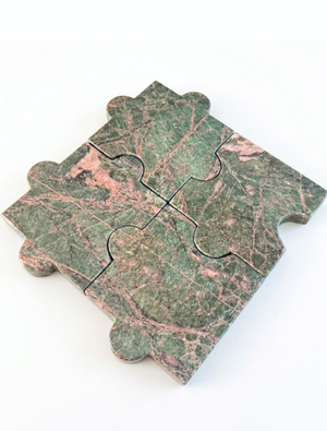 Emerald Puzzle Coaster Set