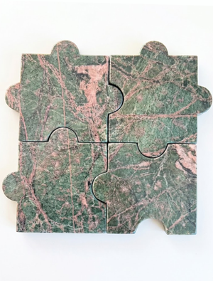 Emerald Puzzle Coaster Set