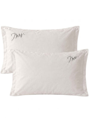 Mr & Mrs Pillow Cover