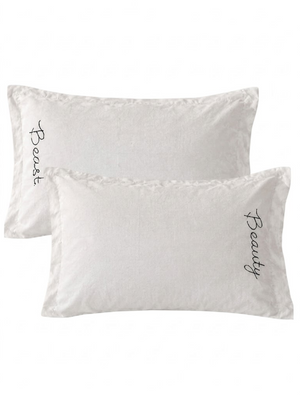 Beauty & Beast Pillow Cover