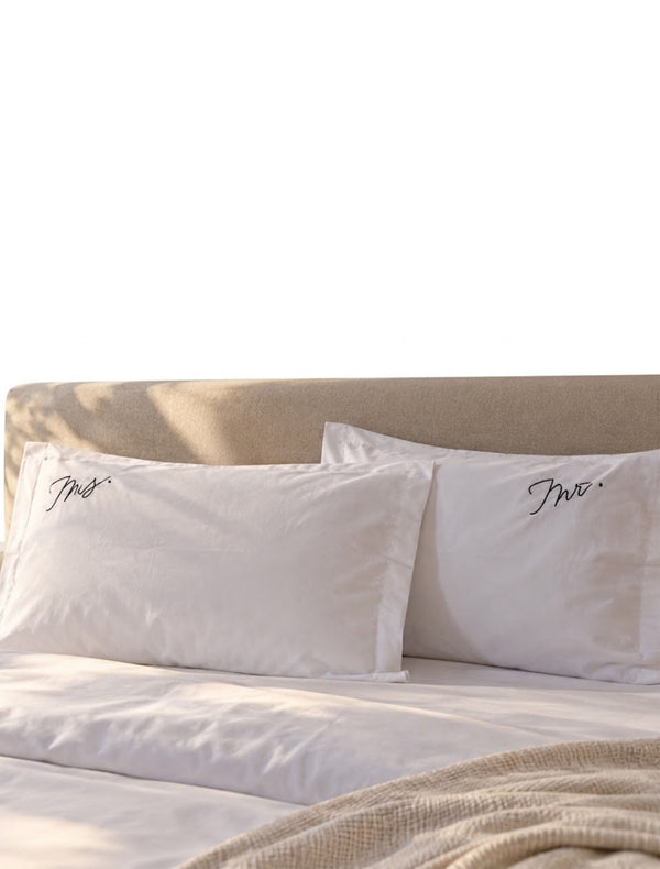 Mr & Mrs Pillow Cover