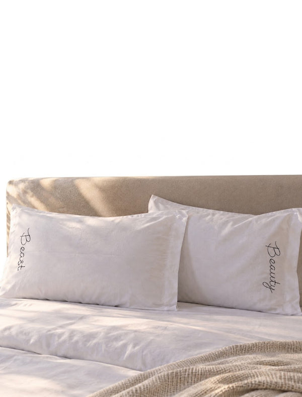 Beauty & Beast Pillow Cover