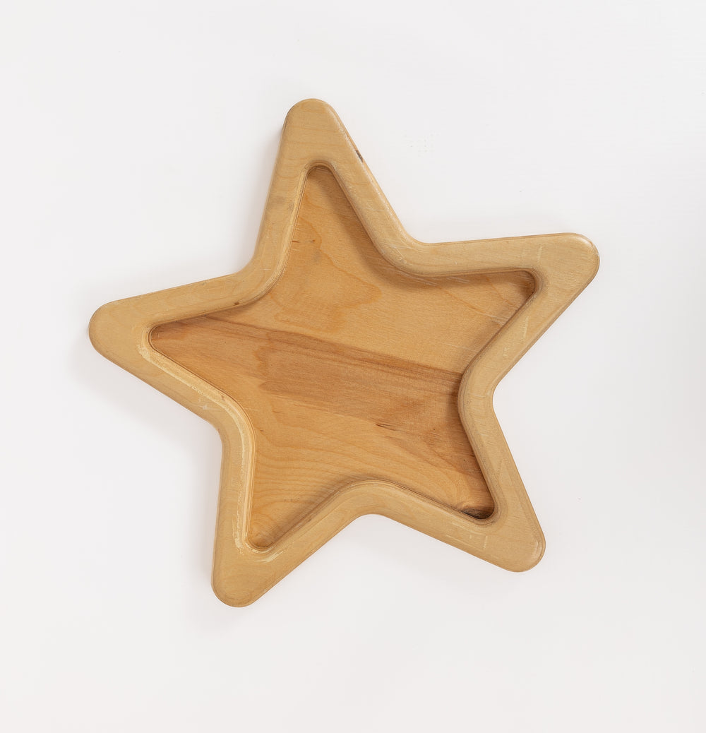 Wood Star & Crescent